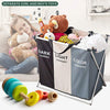 Durable Folding Laundry Basket with Aluminium Frame - Large Capacity - Mega Cart