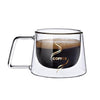 Elegant Double Walled Glass Coffee Mug - Heat Retaining Design - Mega Cart