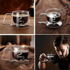 Elegant Double Walled Glass Coffee Mug - Heat Retaining Design - Mega Cart