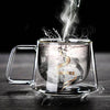 Elegant Double Walled Glass Coffee Mug - Heat Retaining Design - Mega Cart