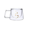 Elegant Double Walled Glass Coffee Mug - Heat Retaining Design - Mega Cart