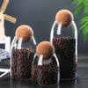 Elegant Glass Storage Jars with Wooden Cork Lids - Set of 3 - Mega Cart