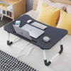 Ergonomic Bamboo Laptop Tray with Tablet & Cup Holder - Mega Cart