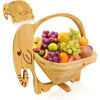 Expandable Bamboo Fruit Basket – Artistic & Practical Kitchen Decor - Mega Cart