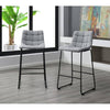 PrimeNest - Velvet Pub Height Bar Stool - Industrial Style - Mega Cart