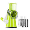 Hand-Powered Tabletop Drum Grater with 3 Stainless Steel Blades - Mega Cart