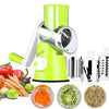 Hand-Powered Tabletop Drum Grater with 3 Stainless Steel Blades - Mega Cart