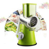 Hand-Powered Tabletop Drum Grater with 3 Stainless Steel Blades - Mega Cart