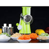 Hand-Powered Tabletop Drum Grater with 3 Stainless Steel Blades - Mega Cart