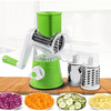 Hand-Powered Tabletop Drum Grater with 3 Stainless Steel Blades - Mega Cart