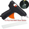High-Temp Hot Melt Glue Gun with 5 Glue Sticks for Crafts - Mega Cart