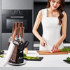 Stainless Steel 7 Piece Knife Set with Block - Mega Cart
