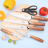 Stainless Steel 7 Piece Knife Set with Block - Mega Cart