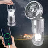 Solar Powered Lantern with Cooling Fan for Camping