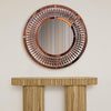 PrimeNest Elegant Crystal Teardrop Round Mirror - Stylish Home Decor - Mega Cart