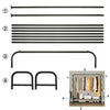 Multi-Function Clothing Rail with Shoe Rack and Side Hooks - Mega Cart