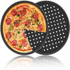 Non-stick Perforated Pizza Pan - Carbon Steel, Dishwasher Safe - Mega Cart
