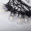 Outdoor 10 Piece LED Bulb String Lights - Solar Powered, Warm White - Mega Cart