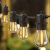 Outdoor 10 Piece LED Bulb String Lights - Solar Powered, Warm White - Mega Cart