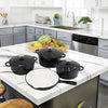 Premium 7 Piece Enamel Cast Iron Cookware Set for All Heat Sources - Mega Cart