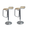 PrimeNest Bamboo Low Back Bar Stool - Modern Design - Mega Cart