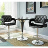 PrimeNest Caroline Bar Stool - Teak & PU Leather, Adjustable Height - Mega Cart