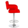 PrimeNest Caroline Bar Stool - Teak & PU Leather, Adjustable Height - Mega Cart