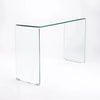 PrimeNest - Clear Glass Narrow Console Table - Mega Cart