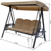 PrimeNest - Deluxe 3-Seater Outdoor Swing Hammock - Mega Cart
