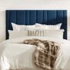 PrimeNest Elara Velvet Headboard - Contemporary Bedroom Elegance - Mega Cart