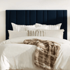 PrimeNest Elara Velvet Headboard - Contemporary Bedroom Elegance - Mega Cart