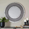 PrimeNest Elegant Crystal Teardrop Round Mirror - Stylish Home Decor - Mega Cart