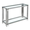 PrimeNest Elegant Flora Side Console Table with Gold Accents - Mega Cart