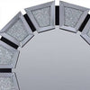 PrimeNest - Elegant Round Crystal Wall Mirror - 35" Beveled Edge Design - Mega Cart