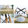 PrimeNest Elegant Round Kitchen Dining Table - Sturdy, Easy Assembly - Mega Cart