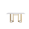 PrimeNest Fatima Marble Dining Table - Modern Geometric Design - Mega Cart