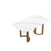 PrimeNest Fatima Marble Dining Table - Modern Geometric Design - Mega Cart
