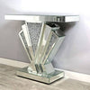 PrimeNest Luxurious Crushed Diamond Console Table - Elegant Home Decor - Mega Cart