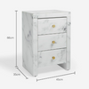 PrimeNest - Marble Pedestal With 3 Drawers - Mega Cart
