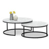 PrimeNest - Modern Nested Coffee Table Set of 2 - Space-Saving Design - Mega Cart