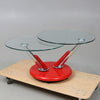 PrimeNest - Modern Swivel Coffee Table with Glass Tops - Mega Cart