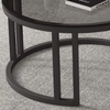 PrimeNest - Nesting Glass & Marble Coffee Table with Storage Drawer - Mega Cart