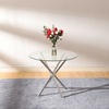 PrimeNest - Round Glass Top Dining Table - Mega Cart