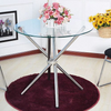 PrimeNest - Round Glass Top Dining Table - Mega Cart