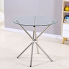 PrimeNest - Round Glass Top Dining Table - Mega Cart