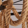 PrimeNest Rustic Charm Iron & Rope Chandelier - Mega Cart