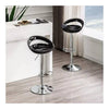 PrimeNest  - Set of 5 Round Acrylic Bar Chairs with Chrome Base - Mega Cart