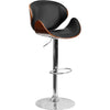 PrimeNest - Set of 5 Solid Back Barstools, Faux Leather, Durable - Mega Cart
