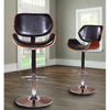 PrimeNest - Set of 5 Solid Back Barstools, Faux Leather, Durable - Mega Cart