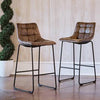 PrimeNest - Set of 5 Velvet Pub Height Bar Stools - Industrial Style - Mega Cart